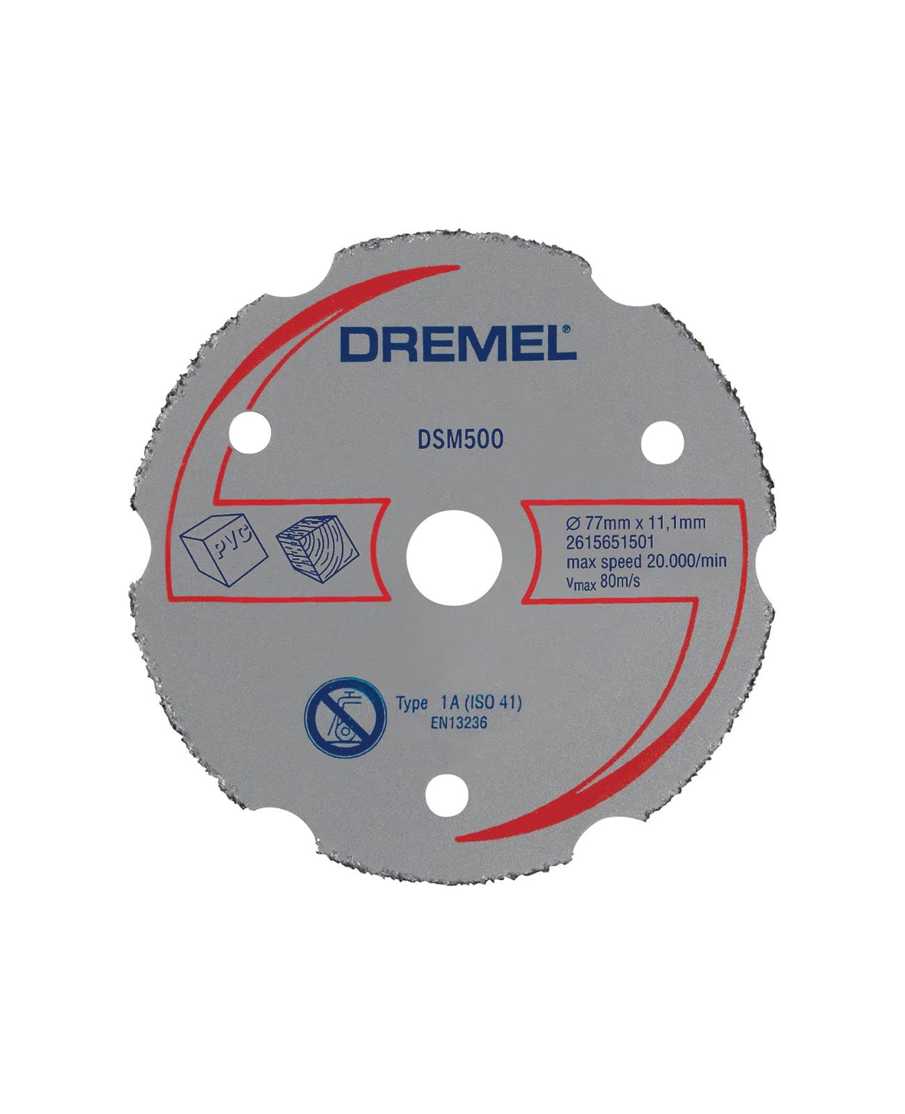 Dremel DSM500 Disque à tronçonner Ø 77 mm pour jardiners Experts en scie circulaire 1 pièce Sabotage facile et rapide Mi